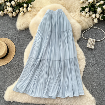 Flowy Sweet Elastic High Waist Skirt