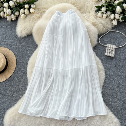 Flowy Sweet Elastic High Waist Skirt