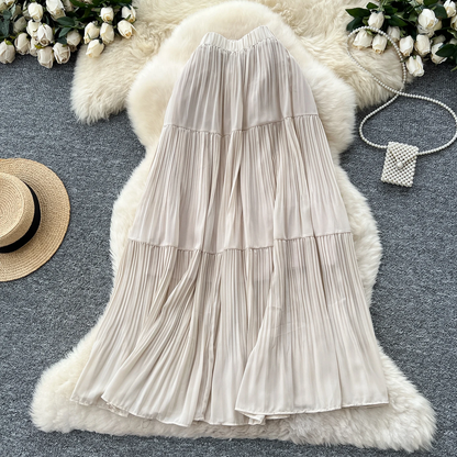 Flowy Sweet Elastic High Waist Skirt