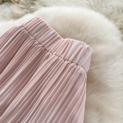 Flowy Sweet Elastic High Waist Skirt