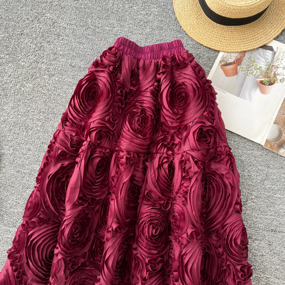 French Chic Women’s Elegant Long High Waist Skirt