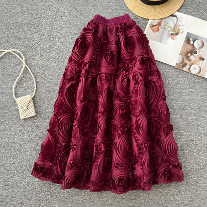 French Chic Women’s Elegant Long High Waist Skirt