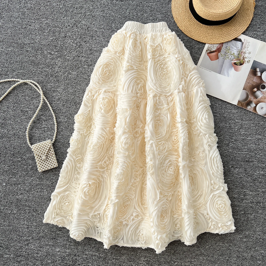 French Chic Women’s Elegant Long High Waist Skirt