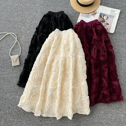 French Chic Women’s Elegant Long High Waist Skirt