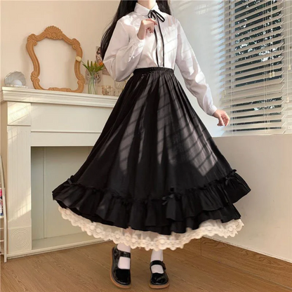 High Waist Pleated Skirt