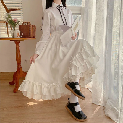 High Waist Pleated Skirt