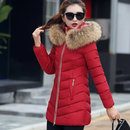 Women’s Winter Korean Faux Fur Collar Parka