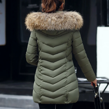 Women’s Winter Korean Faux Fur Collar Parka