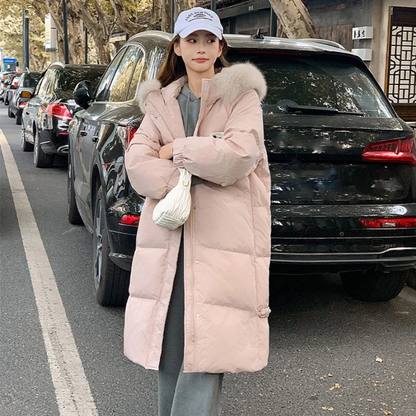 Winter Long Hooded Parka Jacket for Women