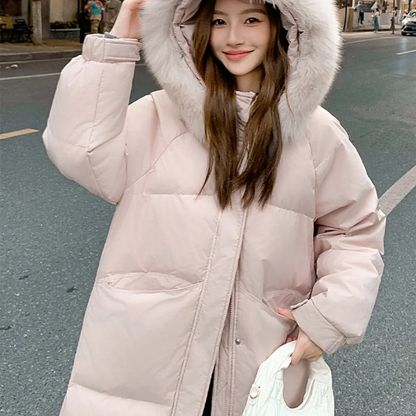 Winter Long Hooded Parka Jacket for Women