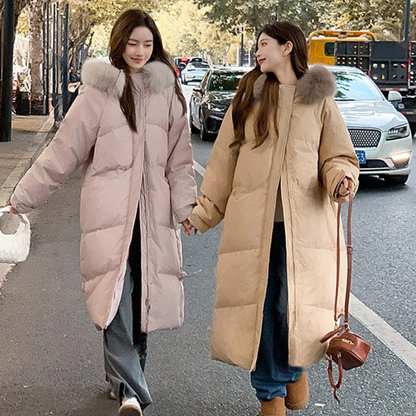 Winter Long Hooded Parka Jacket for Women