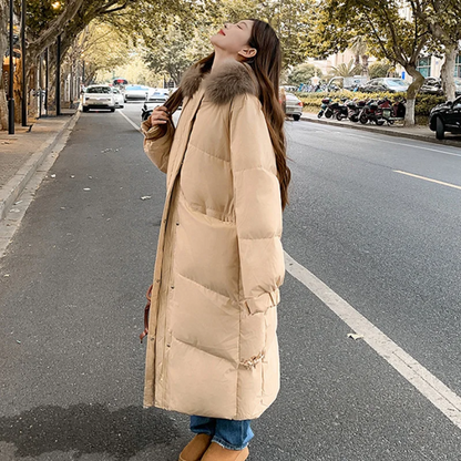 Winter Long Hooded Parka Jacket for Women