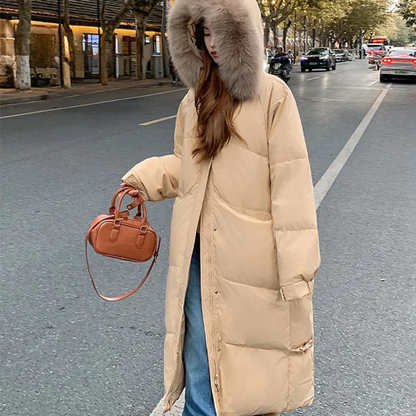 Winter Long Hooded Parka Jacket for Women