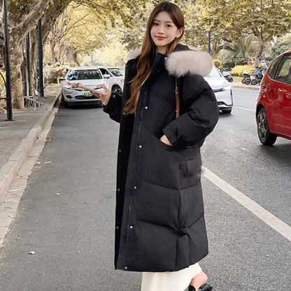 Winter Long Hooded Parka Jacket for Women