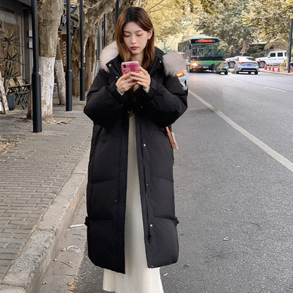Winter Long Hooded Parka Jacket for Women