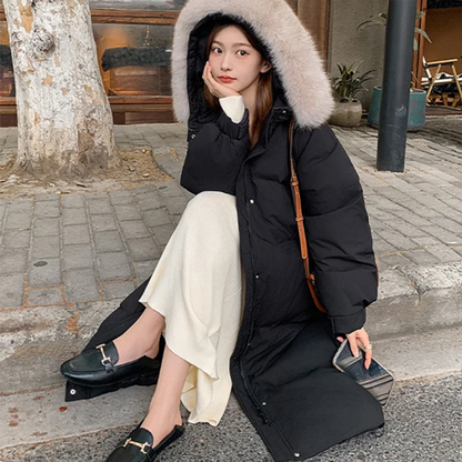 Winter Long Hooded Parka Jacket for Women