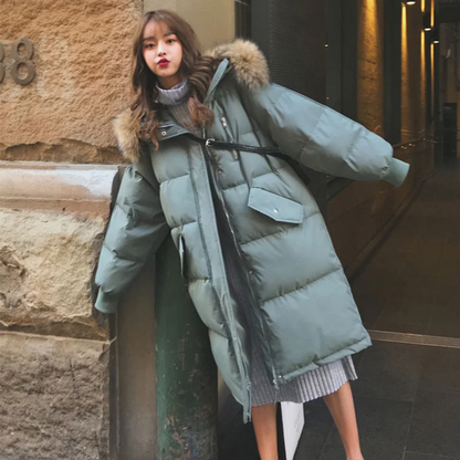 Korean Winter Thick Warm Parka Coat