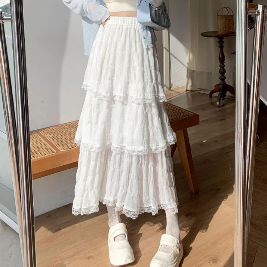 Women’s High Waist Chiffon Layered Skirt