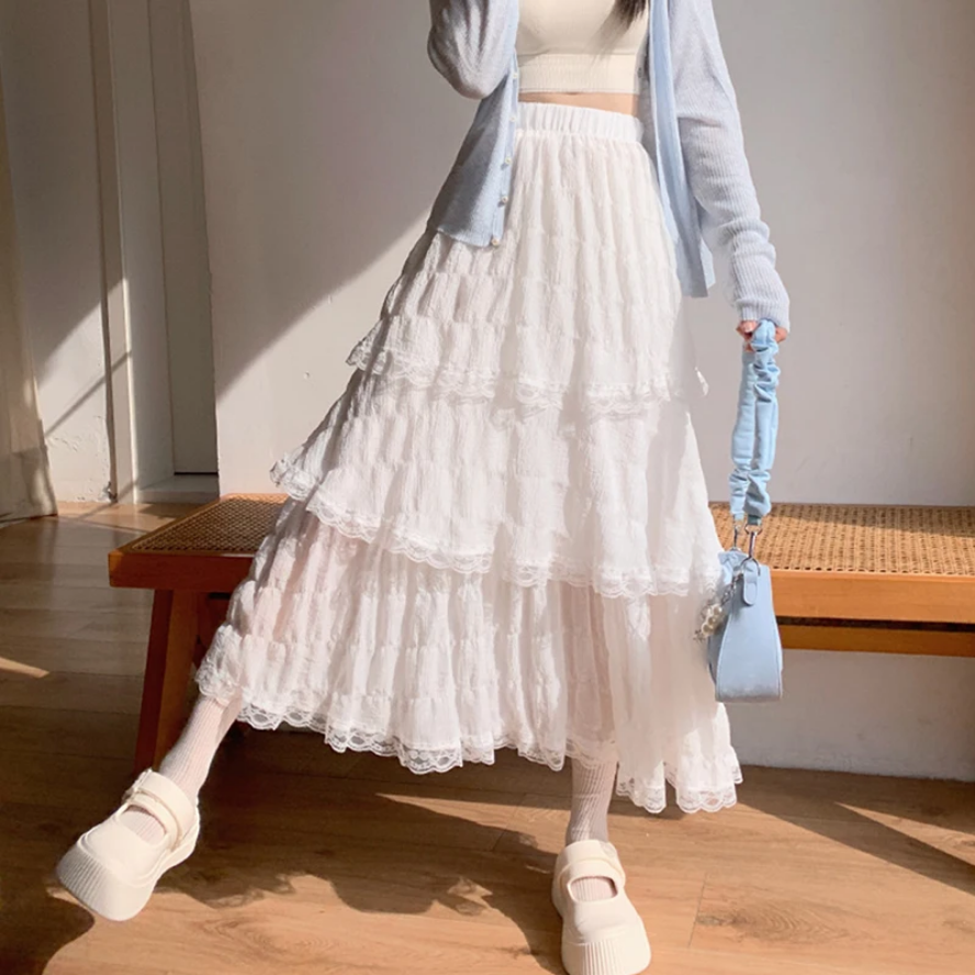 Women’s High Waist Chiffon Layered Skirt
