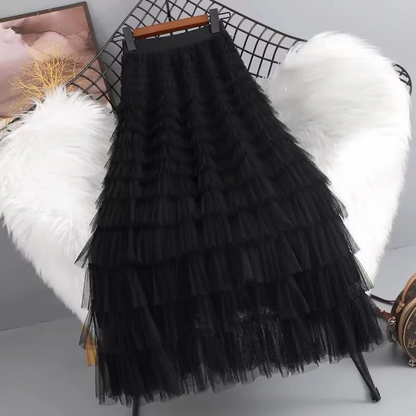 High Waist Mesh Tulle Skirt for Women