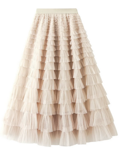 High Waist Mesh Tulle Skirt for Women