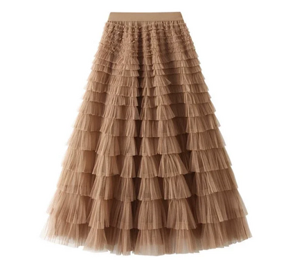 High Waist Mesh Tulle Skirt for Women