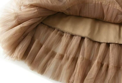 High Waist Mesh Tulle Skirt for Women