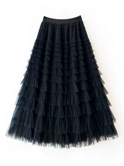 High Waist Mesh Tulle Skirt for Women