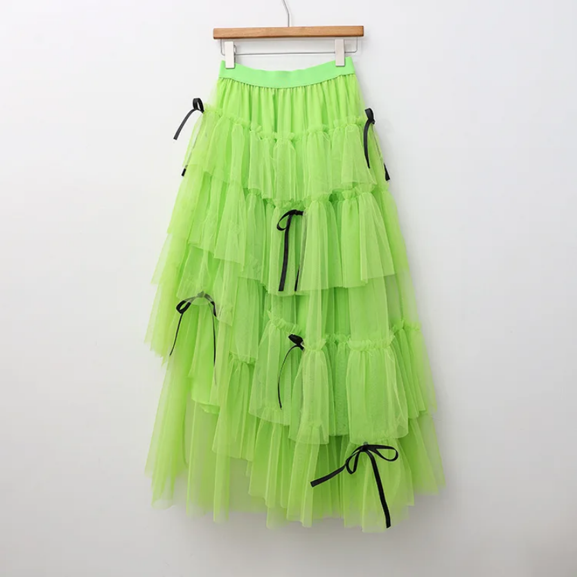Elegant Tiered Tulle Maxi Skirt for Women