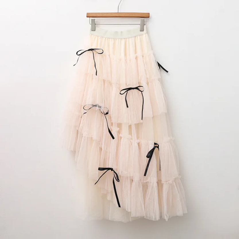 Elegant Tiered Tulle Maxi Skirt for Women
