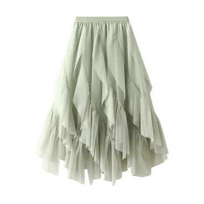 Beautiful A-Line Fairy Tulle Midi Skirt