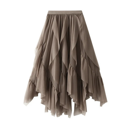 Beautiful A-Line Fairy Tulle Midi Skirt