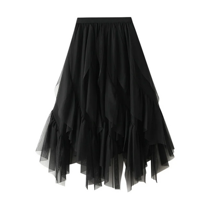 Beautiful A-Line Fairy Tulle Midi Skirt