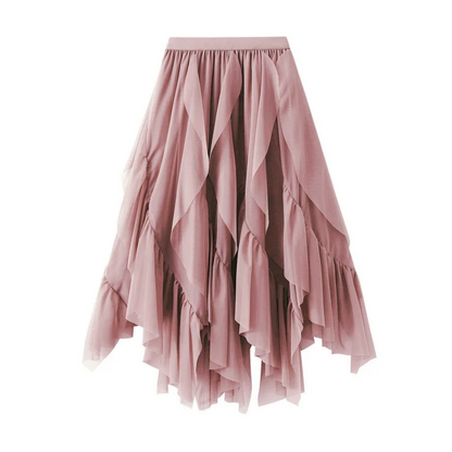 Beautiful A-Line Fairy Tulle Midi Skirt