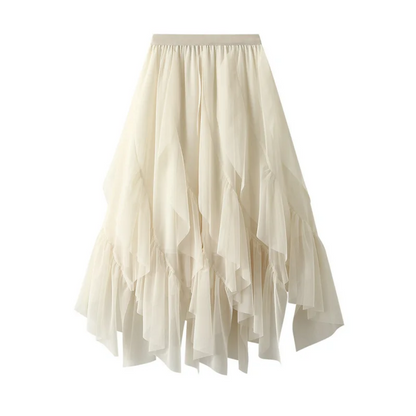 Beautiful A-Line Fairy Tulle Midi Skirt