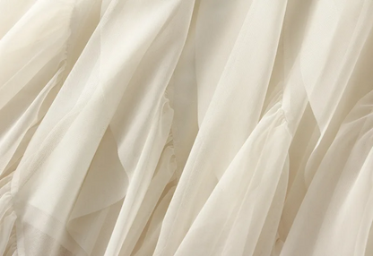 Beautiful A-Line Fairy Tulle Midi Skirt