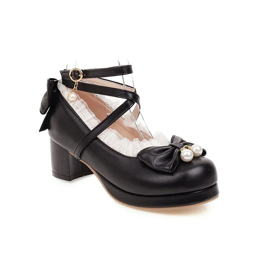 Sweet Bow Lolita Mary Jane Shoes