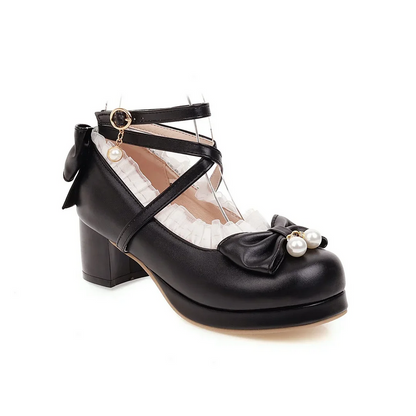 Sweet Bow Lolita Mary Jane Shoes