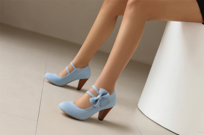 Fashion Denim Platform Mary Jane Heels