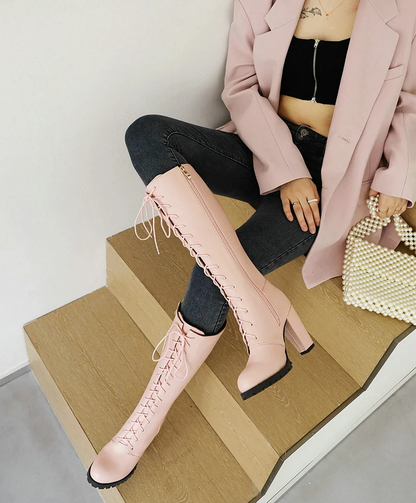 Women’s Knee High Lace Up Boots