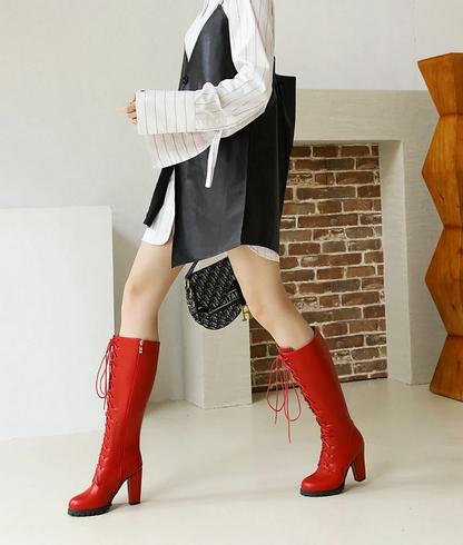 Women’s Knee High Lace Up Boots
