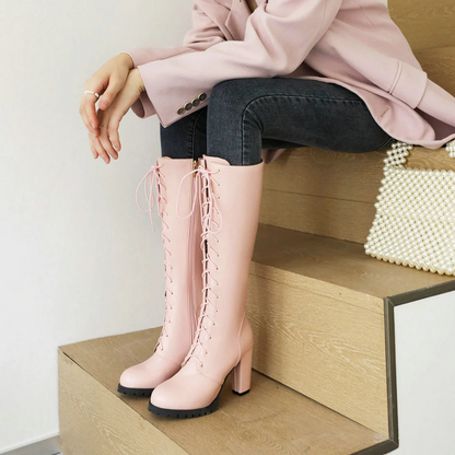Women’s Knee High Lace Up Boots