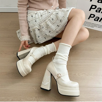 Sweet Bowknot Platform Shoes