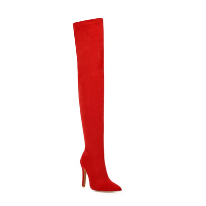 Over-the-Knee High Heel Boots for Women Stretchy Slim Thigh High Fashion Boots