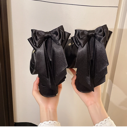 Summer Platform Mary Jane Heels Lolita Butterfly-Knot Shoes for Women