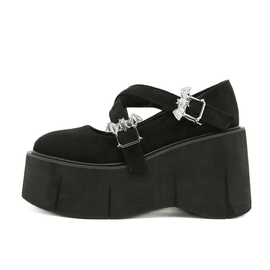 Gothic Mary Jane Platform Heels - Waterproof Thick Sole Women's Shoes
