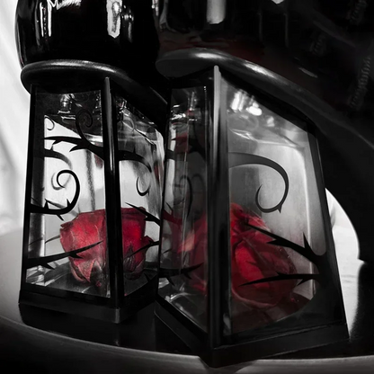 Punk Gothic High Heel Pumps - Rose Heeled Leather Lolita Shoes for Women