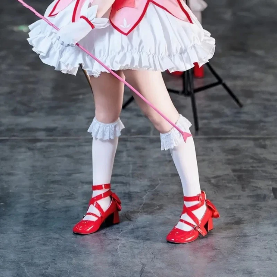 Lolita Red Bow High Heels Sweet Kawaii Bow Detail Pumps