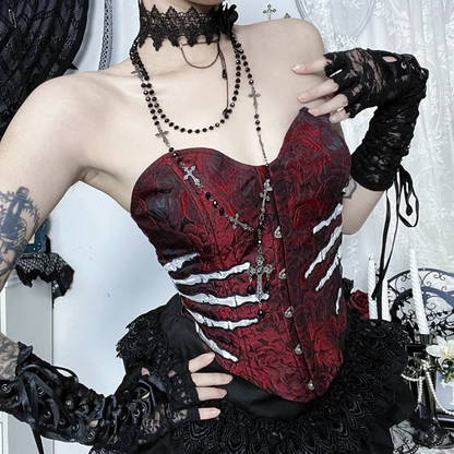 Gothic Grunge Sexy Corset Top - Edgy Alternative Fashion for Women