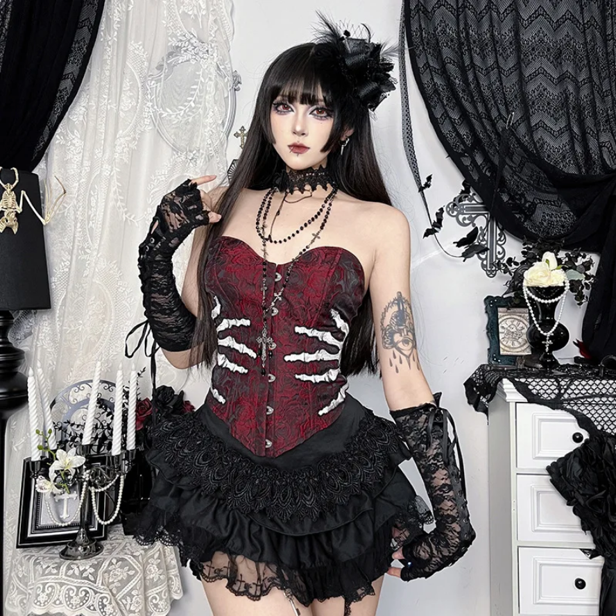 Gothic Grunge Sexy Corset Top - Edgy Alternative Fashion for Women